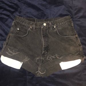 Wrangler High-Waisted Black Jean Shorts